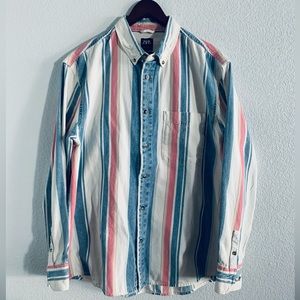 ZARA Denim Striped shirt.